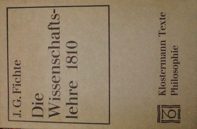 Die Wissenschaftslehre 1810