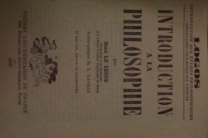 Introduction a la Philosophie 