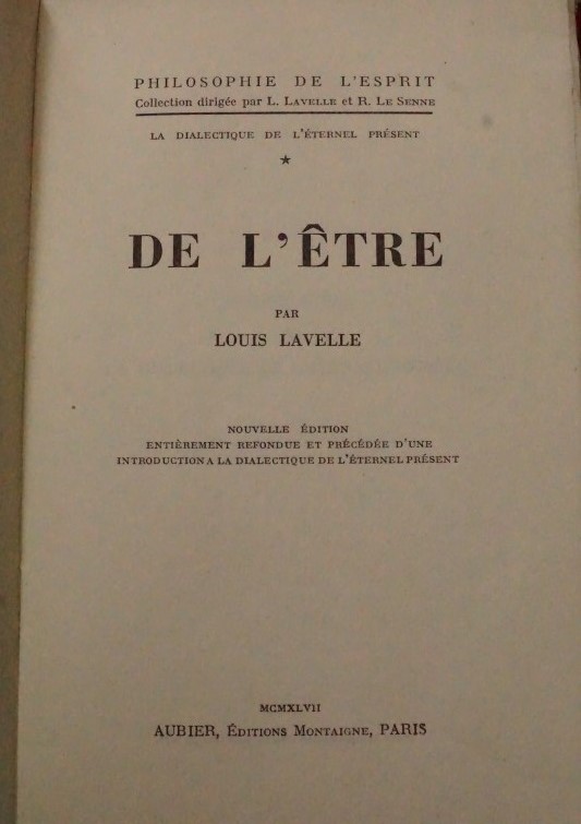 De L`Être 