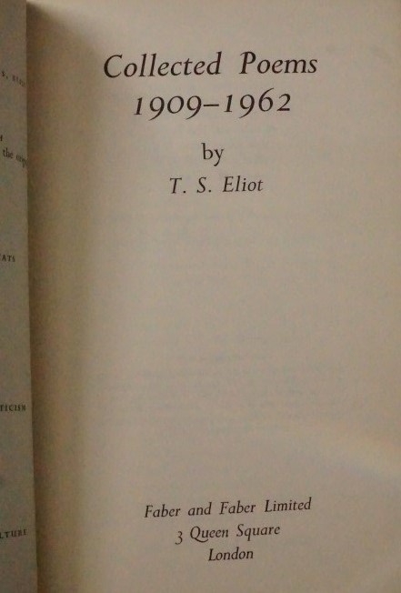 Collected Poems 1909- 1962