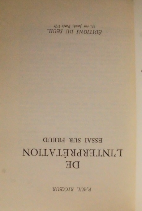 De l`interprétation essai sur Freud