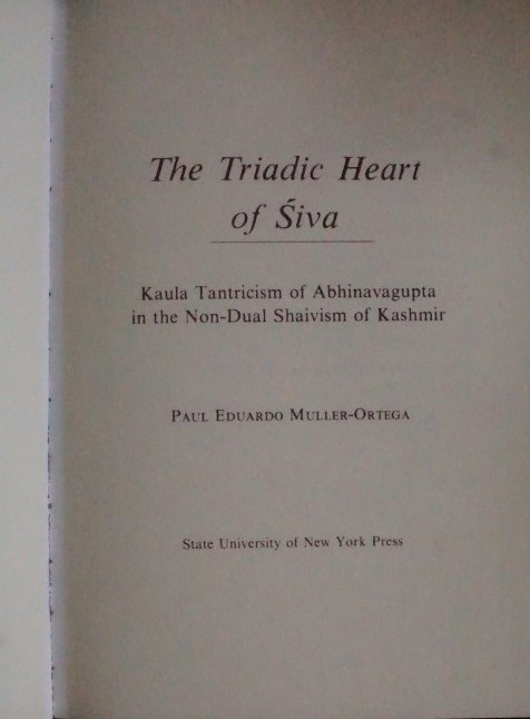 The Triadic Heart of Siva