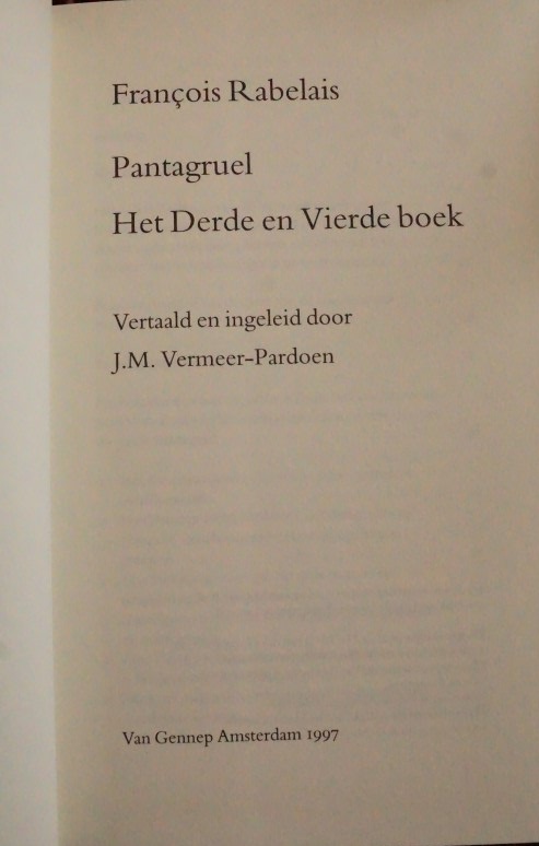 Pantagruel  *Het derde en vierde boek*