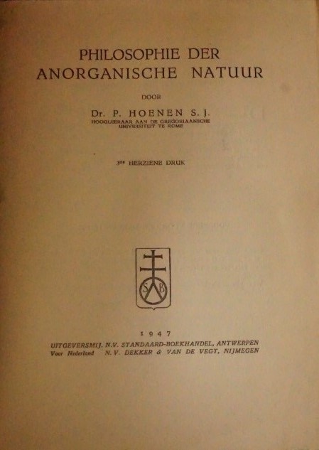 Philosophie der Anorganische Natuur