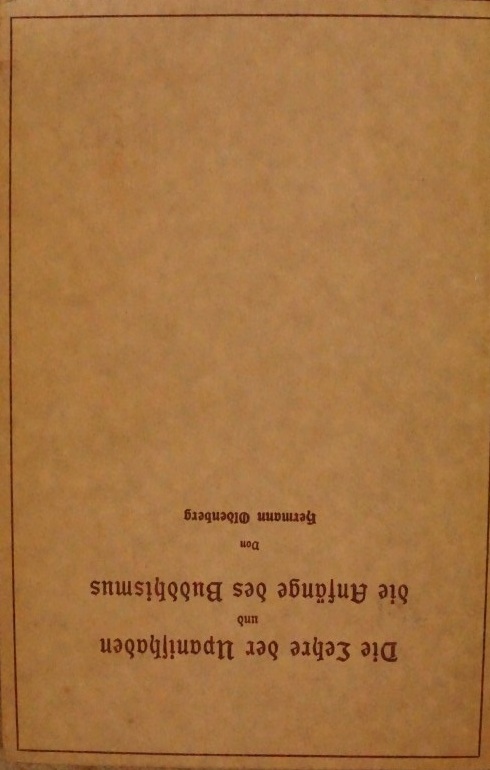 Die Lehre der Unpanijhaden und die Anfänge des Buddhismus