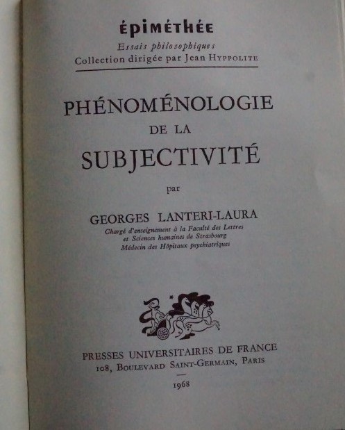 Phénoménologie de la Subjectivité