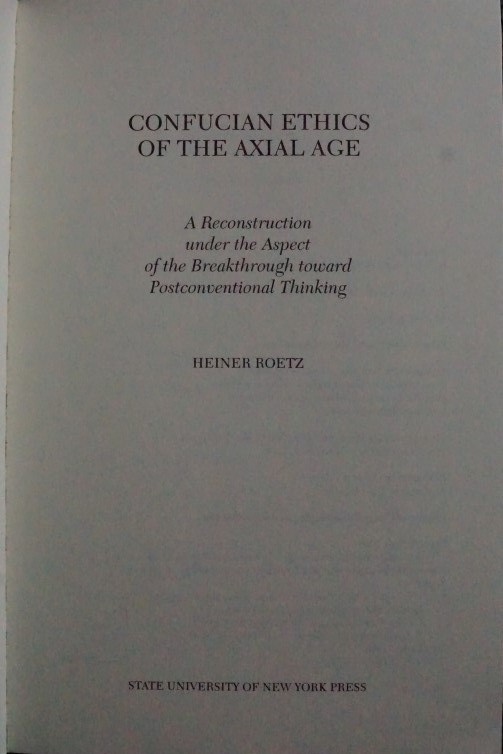 Confusian Ethics of the Axial Age