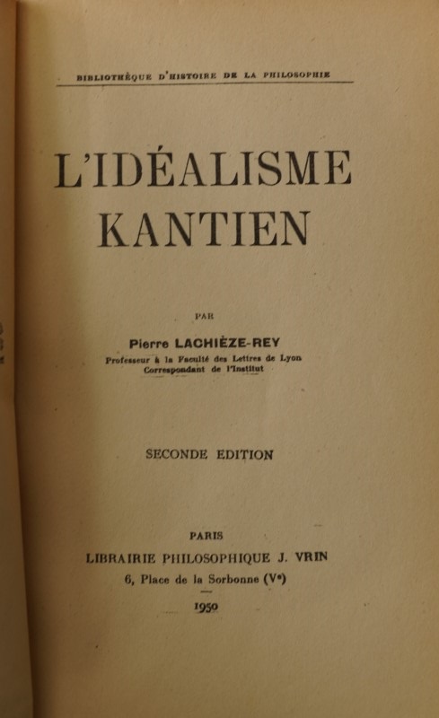 L`Idéalisme Kantien