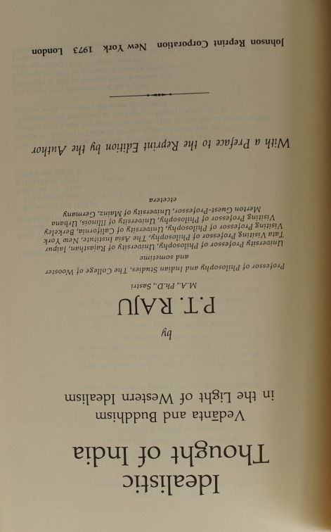 Idelaistic Thought of India - Vedanta and Buddhism in the light of Western Idealism