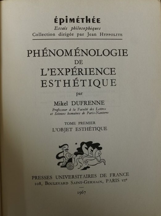 Phénéménologie de L`Experience Esthétique