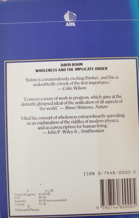 Wholeness and the Implicate Order