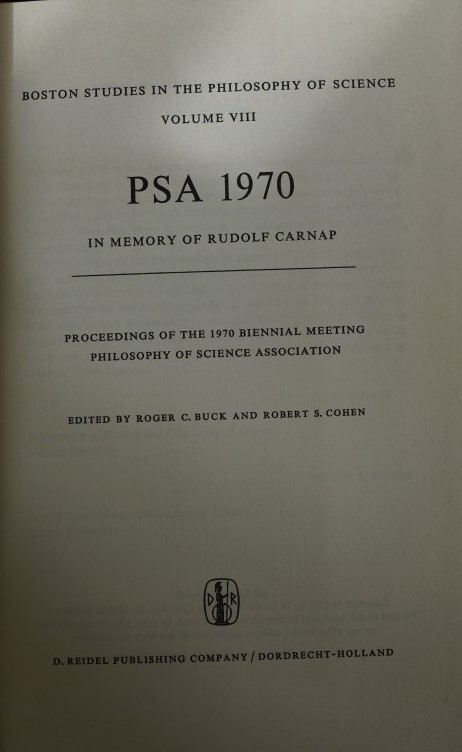 PSA 1970 in memory of Rudolf Carnap