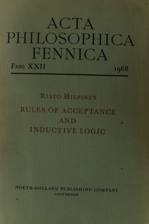 Rules of Acceptance and Inductive Logic