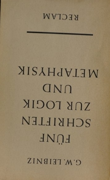 Fünf Schriften zur Logik und Metaphysik