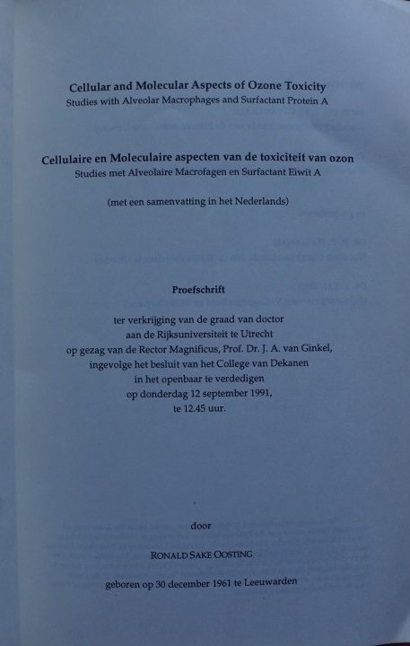 Cellular and Molecular Aspects of Ozone toxicity