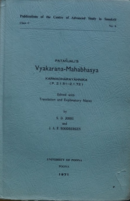 The Vyakarana-Mahabhasya