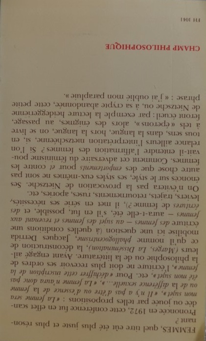 Éperons les styles de Nietzsche