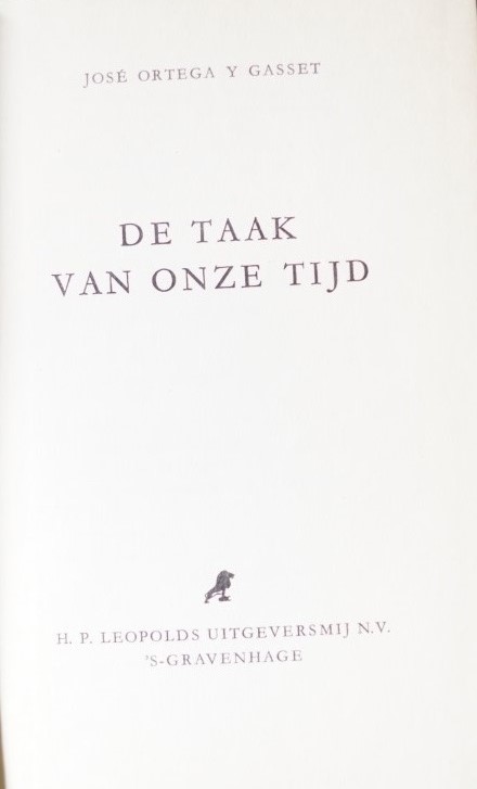 DeTaak van onze Tijd