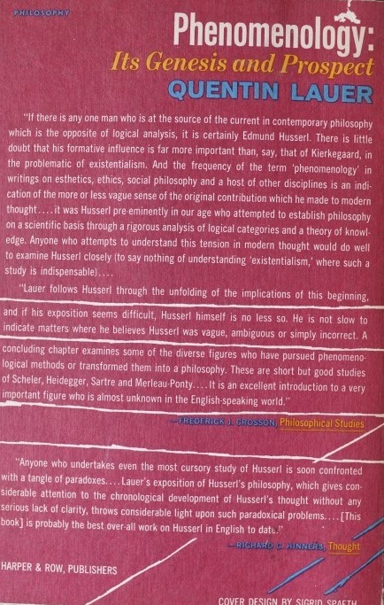 Phenomenology: It's Genesis and Prospect