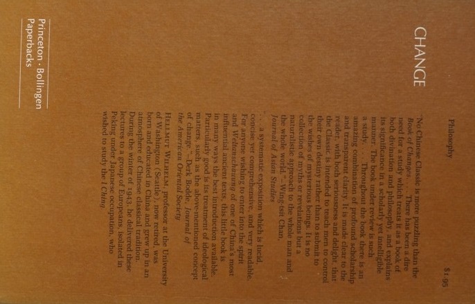 Change - Eight Lectures on the I Ching