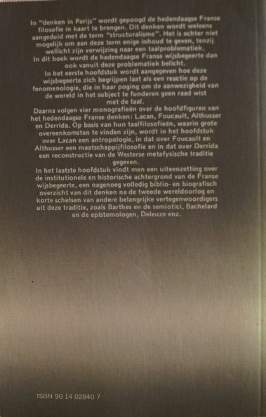 Denken in Parijs - Taal en Lacan, Foucault, Althusser, Derrida