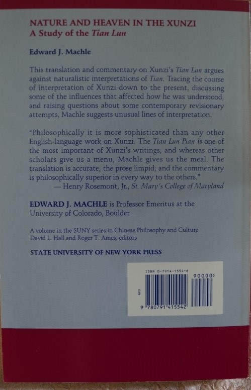 Nature and Heaven in the Xunzi - A Study of the Tian Lun
