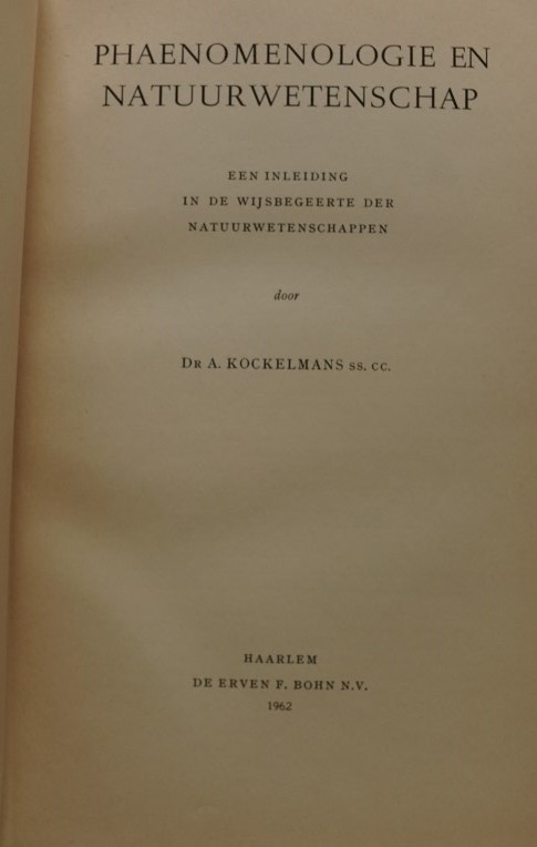 Phaenomenologie en Natuurwetenschap