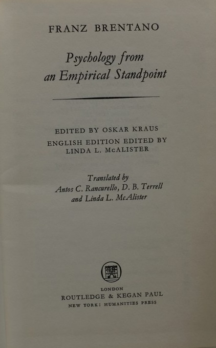 Psychology from an Empirical Standpoint