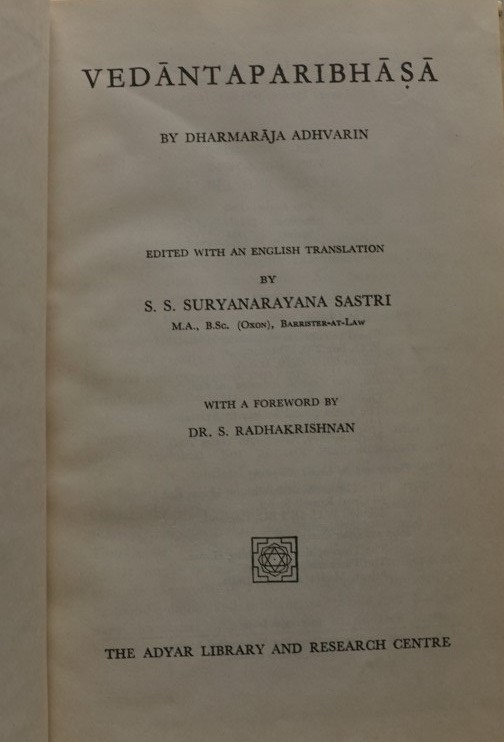 Vedantaparibhasa