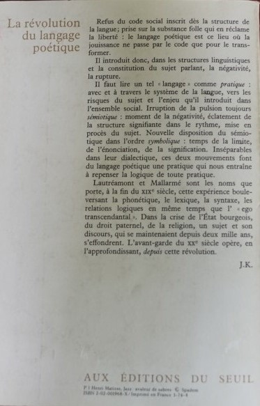 La révolution du langage poétique