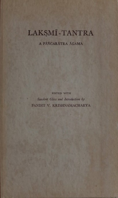 Laksmi-Tantra A Pancaratra Agama
