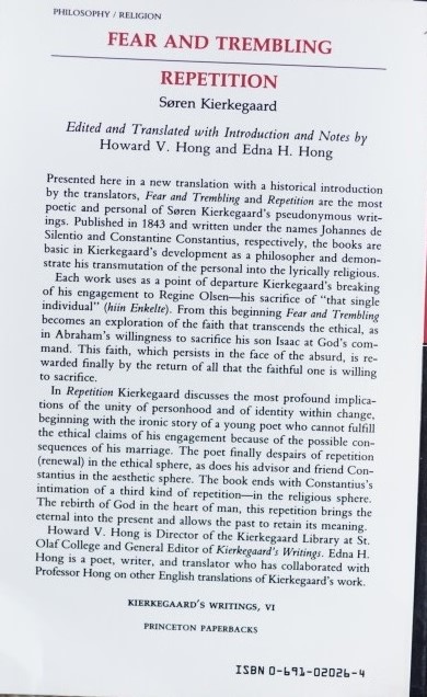 Fear and Trembling - Repetition