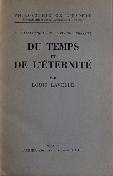 Du Temps et de L'Eternité