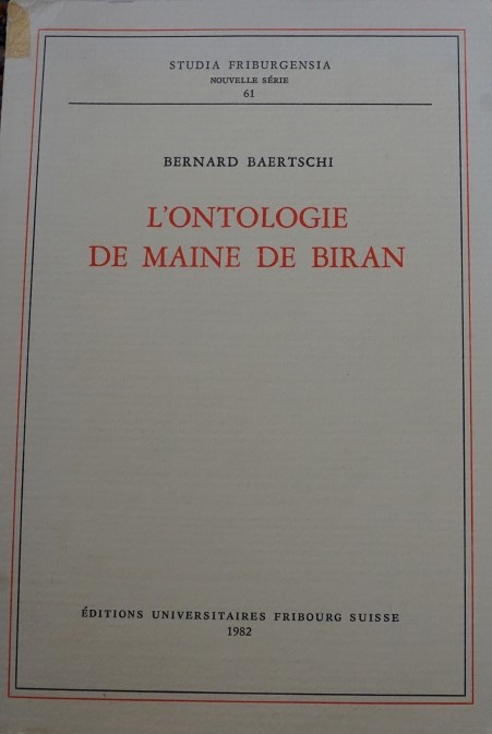 L`Ontologie De Maine De Biran