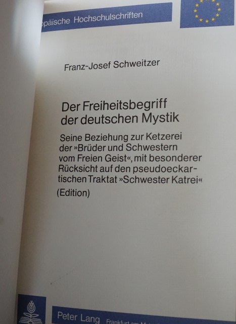 Freiheitsbegriff der Deutschen Mystik